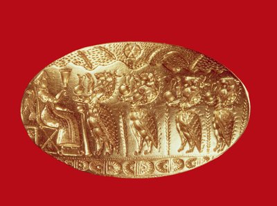 Signet ring, from Tiryns by Mycenaean